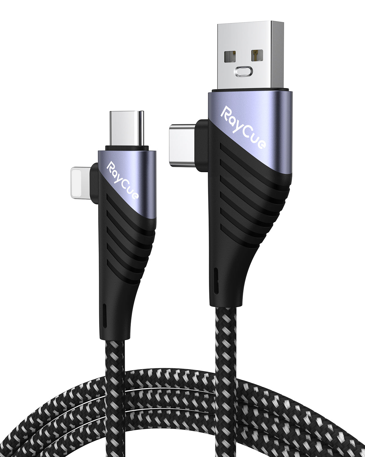 RayCue  BlitzLink Omni 1.2M Braided Multifunctional 4-in-1 Chrage&Sync Cable