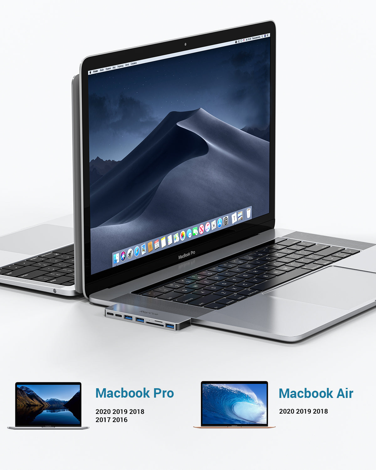 RayCue ExpandPro Duo Lite 7-in-2 USB-C Hub for MacBook Pro & Air