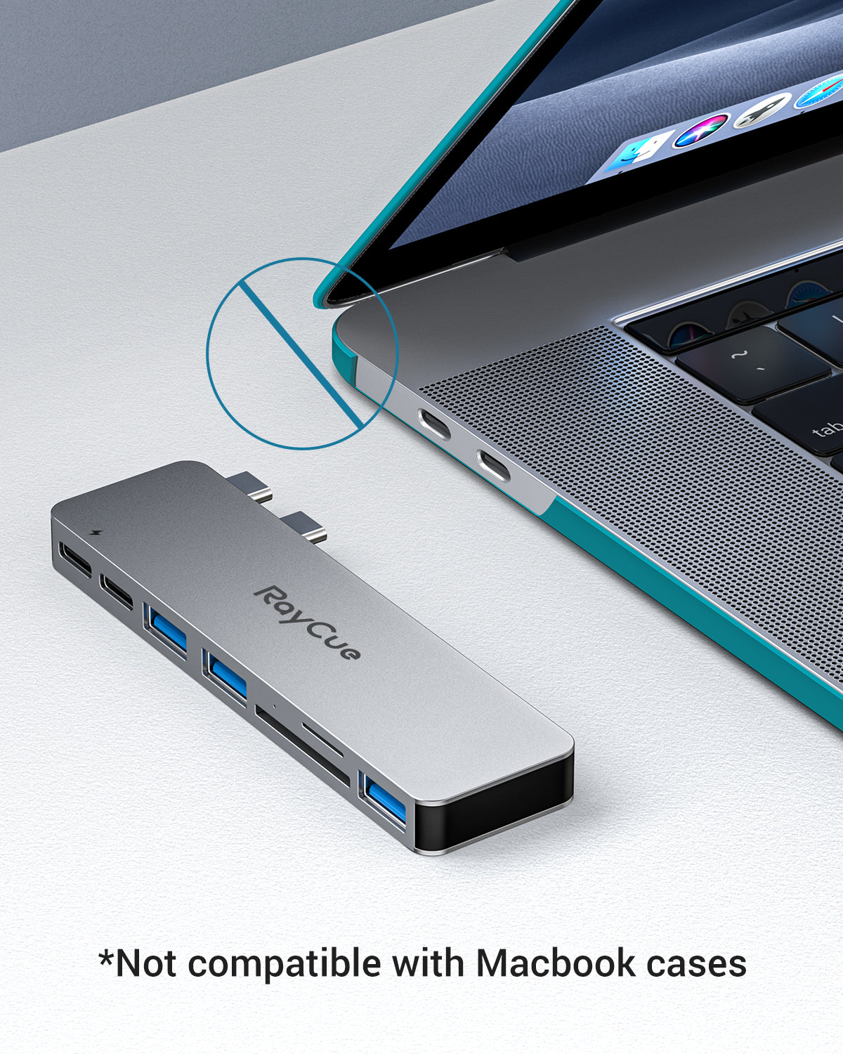 RayCue ExpandPro Duo Lite 7-in-2 USB-C Hub for MacBook Pro & Air