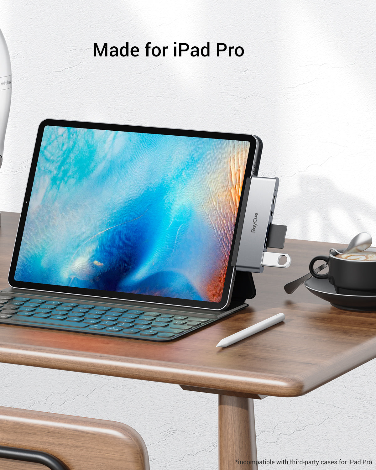 RayCue ExpandPro Sole 6-in-1 USB-C Hub for iPad Pro 2018/2020/2021