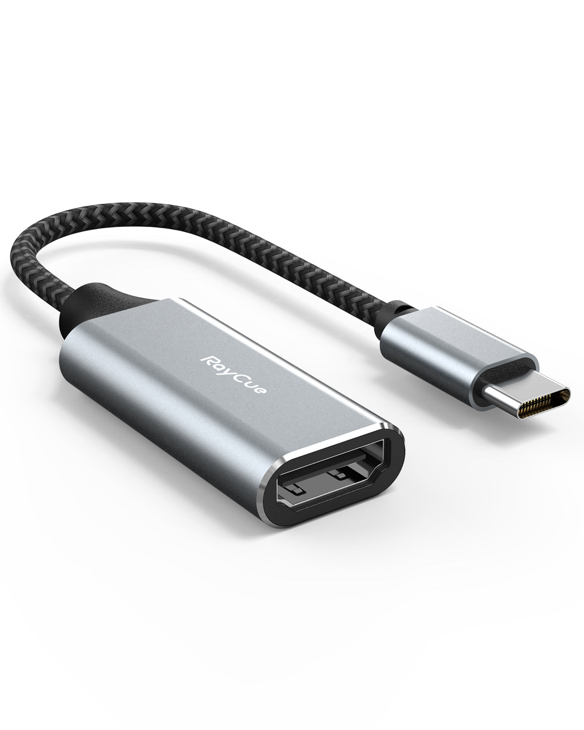 RayCue ExpandPro Uno H2 USB-C to 4K@30Hz HDMI Adapterw with Braided Cable